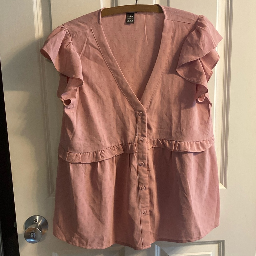 NWOT Size Medium Shein Pink Top